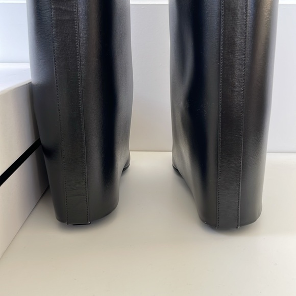 Givenchy Shark Lock Boots in Black Calf Leather size 38.5 - Picture 10 of 14